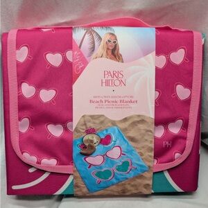 Paris hilton beach babe outdoor blanket